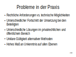 Praxis::Probleme