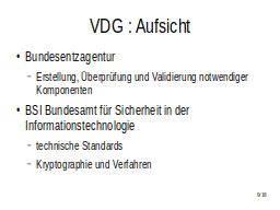 VDG::Aufsicht