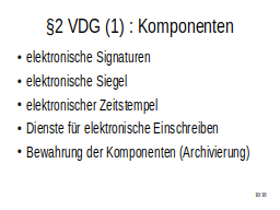 VDG::Komponenten